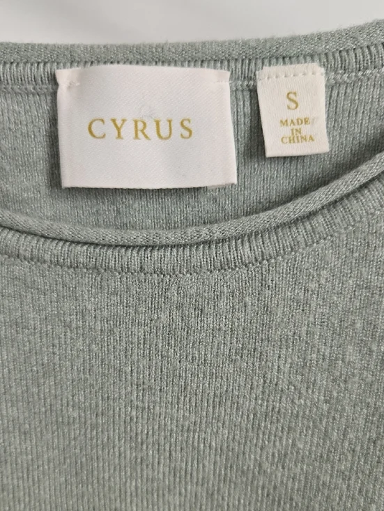 Cyrus Sweater Top 3/4 Sleeve Light Sage Green Small - Picture 2 of 4